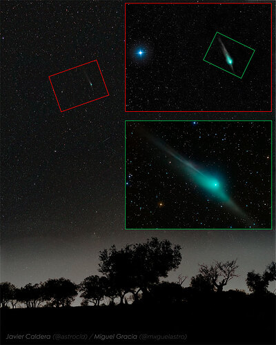 ZTF 彗星的三重视图