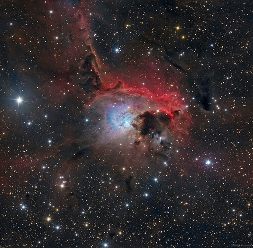 船帆座分子云脊上的 NGC 2626